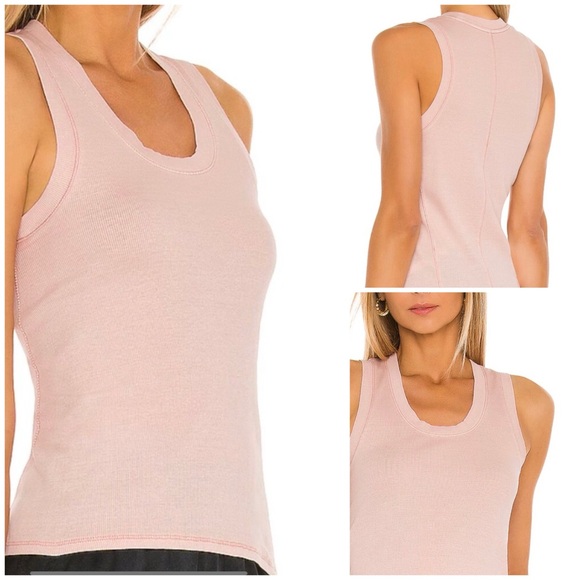 Free People U Neck Island Rose Tank Top - Picture 1 of 4